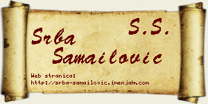 Srba Samailović vizit kartica